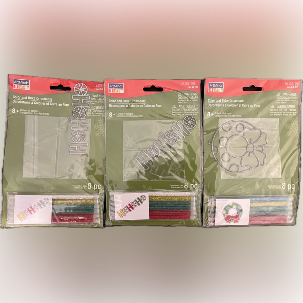 Artminds Color Bake Ornaments HoHoHo Wreath Christmas Holiday Craft Art  (3)